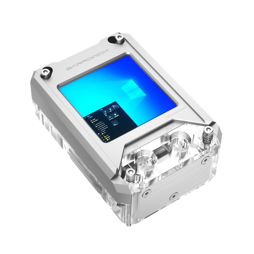 BarrowCH HDMI LCD Display CPU Waterblock with LRC 2.0 RGB, AMD - Silver