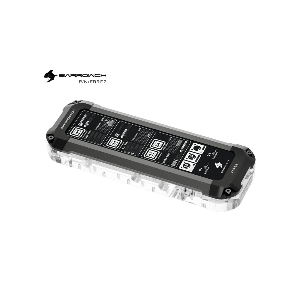 BarrowCH HDMI Reservoir with LCD Display and LRC 2.0 RGB Lighting - Titanium