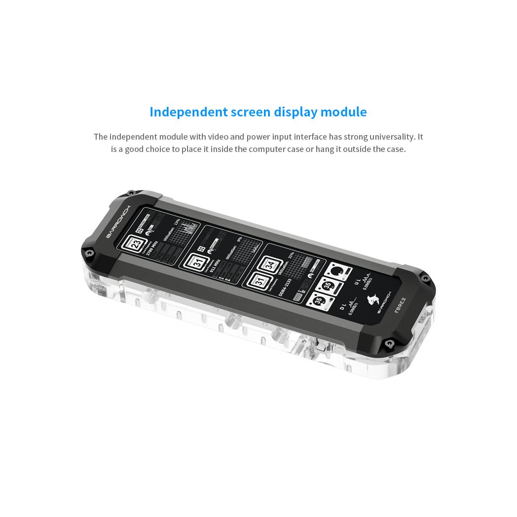 BarrowCH HDMI Reservoir with LCD Display and LRC 2.0 RGB Lighting - Titanium