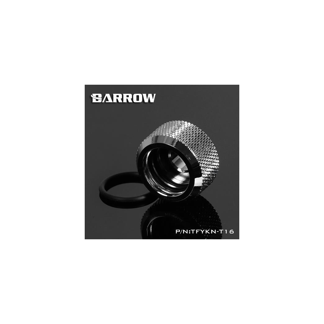 Barrow G1/4 - 16mm OD Twin Seal Hard Tube Fitting - Shiny Silver (6 Pack)