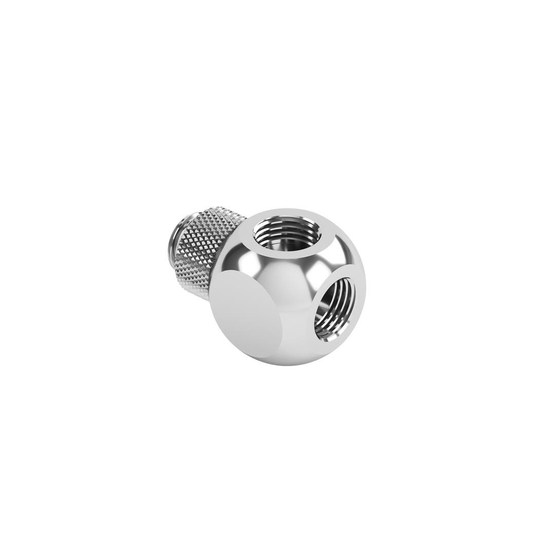 Barrow G1/4 Male Rotary - G1/4 Female 3 Way T-Splitter - Silver
