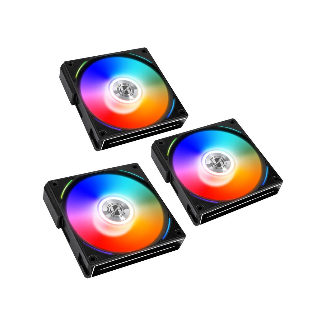 Lian Li UNI FAN AL120 RGB PWM Fan, Triple Pack incl. Controller - 120mm, black