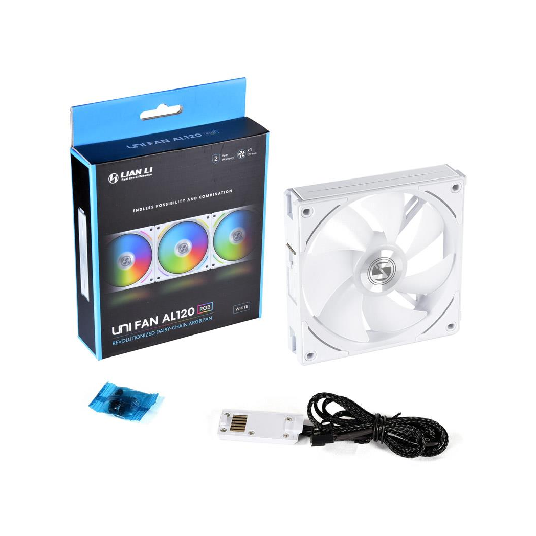 Lian Li UNI FAN AL120 RGB PWM Fan - 120mm, white