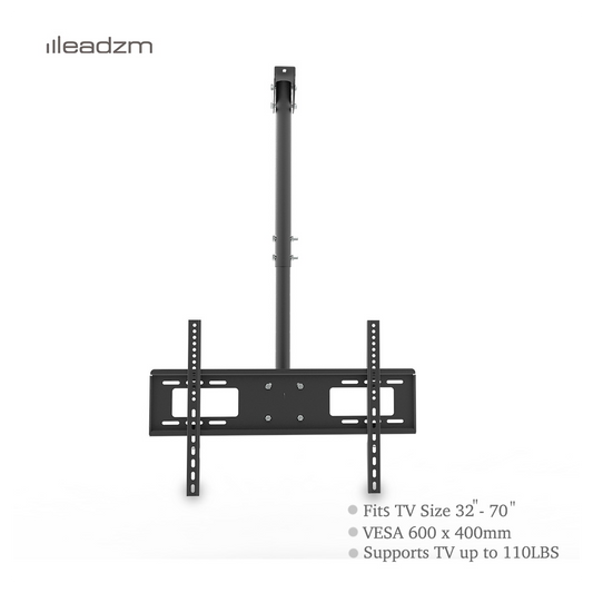 TMC-7006 Ceiling Mount TV Wall Bracket Roof Rack Pole Retractable For 32"-70" Flat Screen
