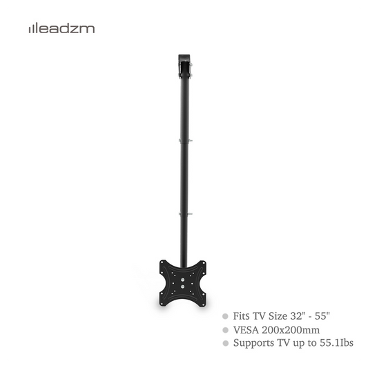 TMC-7004 Ceiling Mount TV Wall Bracket Roof Rack Pole Retractable For 32"-55" Flat Screen