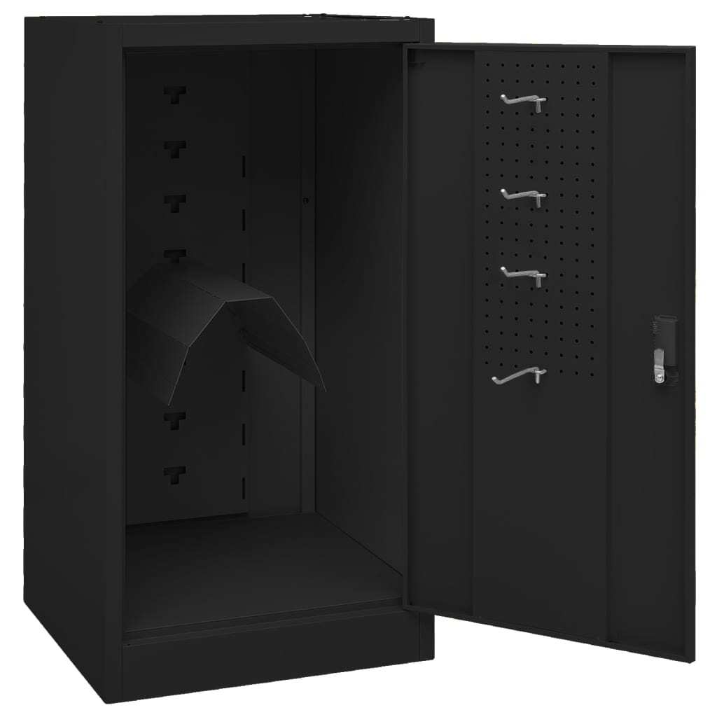 Saddle Cabinet Black 53x53x105 cm Steel