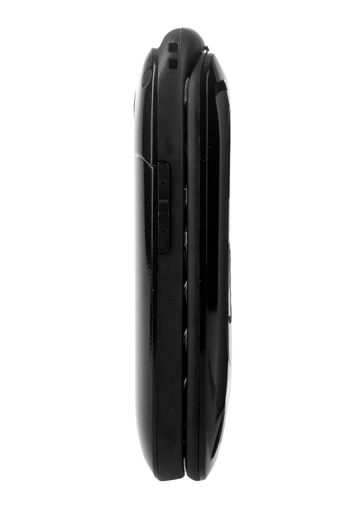 TTfone TT750 Lunar BLACK Flip Folding Dual Screen Big Button Mobile Phone with Dock Charger and Vodafone Sim Card