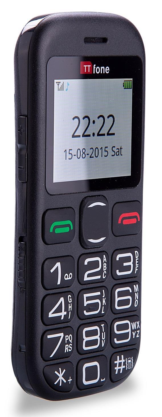 TTfone TT850 Jupiter 2 Senior Mobile Phone Big Buttons, Dock Charger CB4 Nylon Case Vodafone PAYG Sim Card