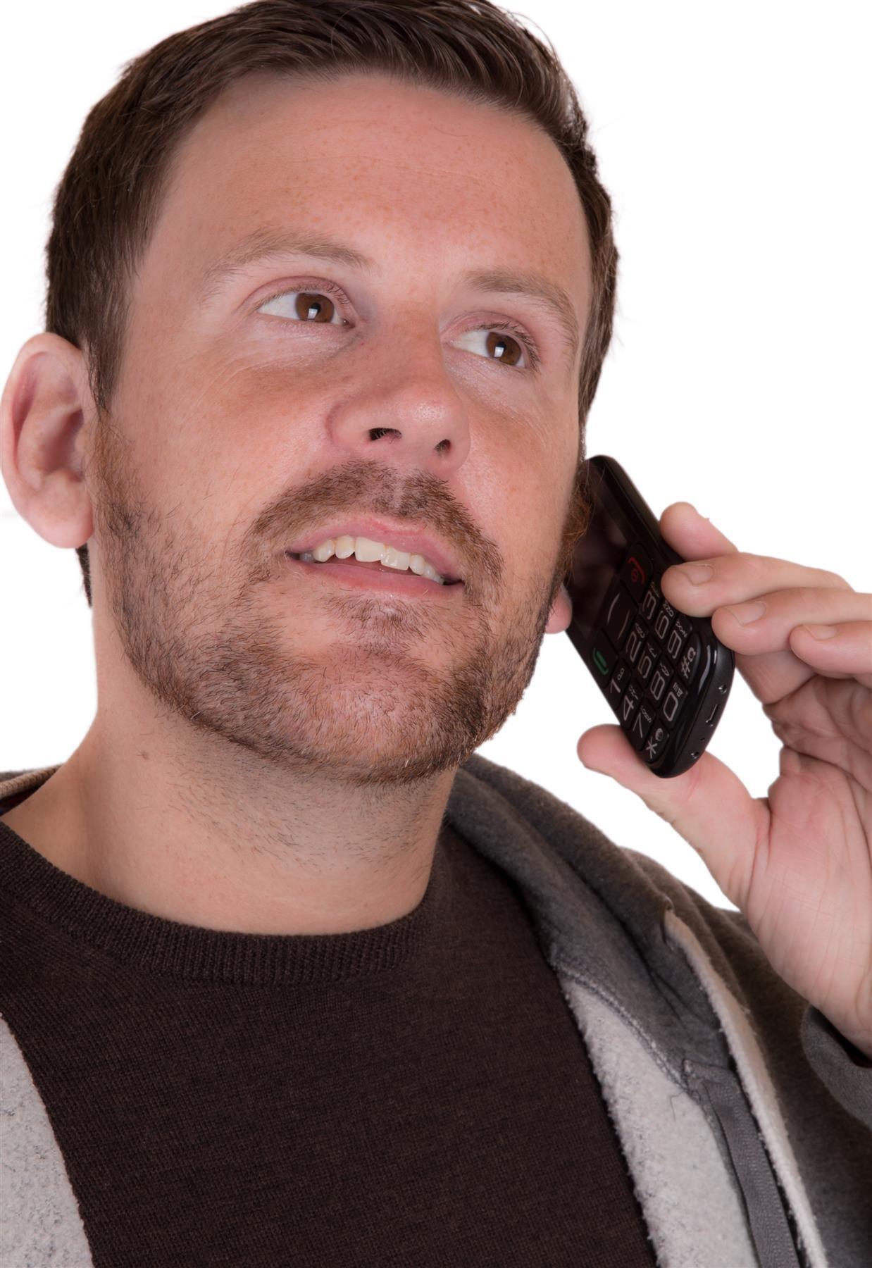 TTfone TT200 Mercury 2 Big Button Basic Senior Mobile Phone Simple CB4 Nylon Case & Vodafone PAYG Sim Card