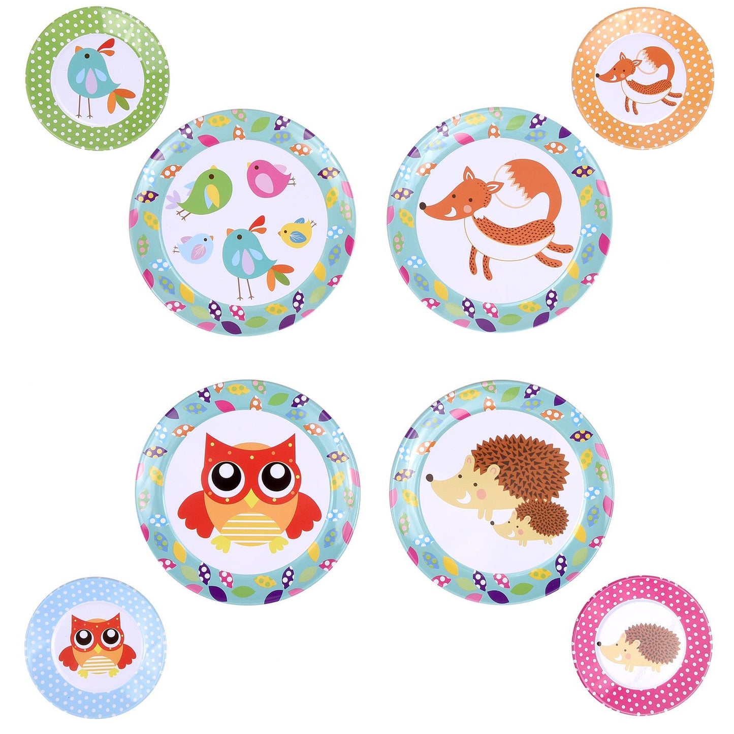 SOKA Animal Design 18 Pcs Metal Tea Set & Carry Case Toy for Kids Children