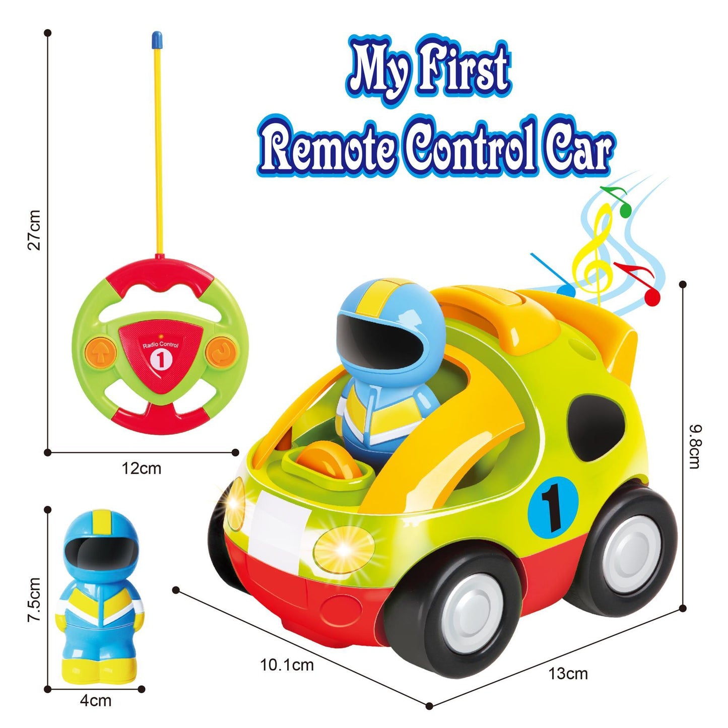 SOKA My First Remote Controlled Car for Toddlers with Light and Sound - Green