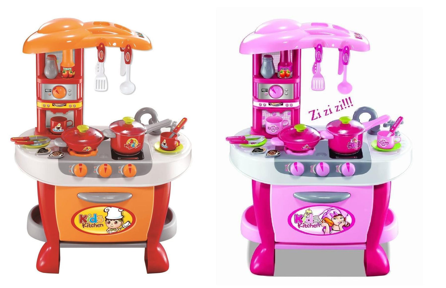 Children Kids Light & Sound Kitchen Food Cooking Little Chef Pretend Role Play Set