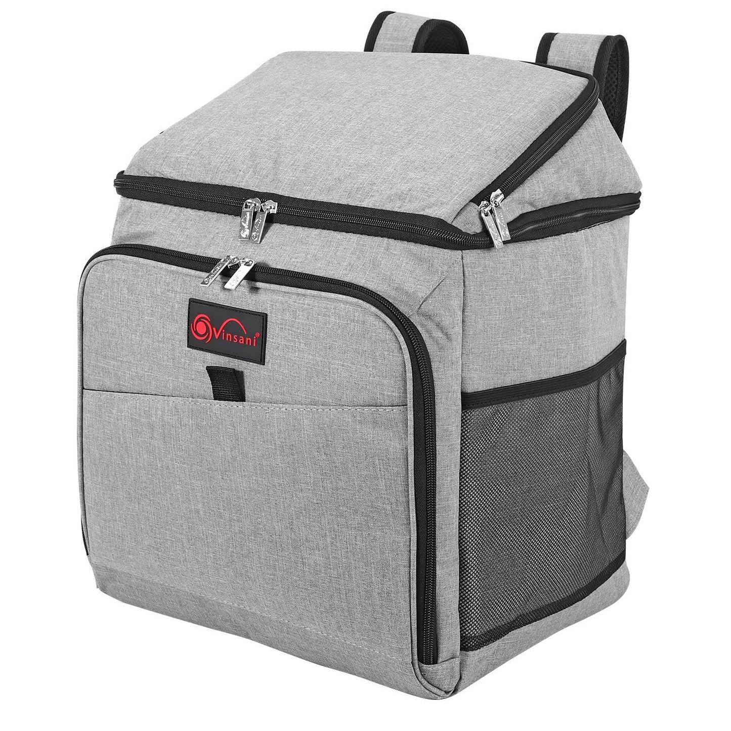 26Lt Grey Backpack Cooler Multi Pocketed Picnic Insulated Bag