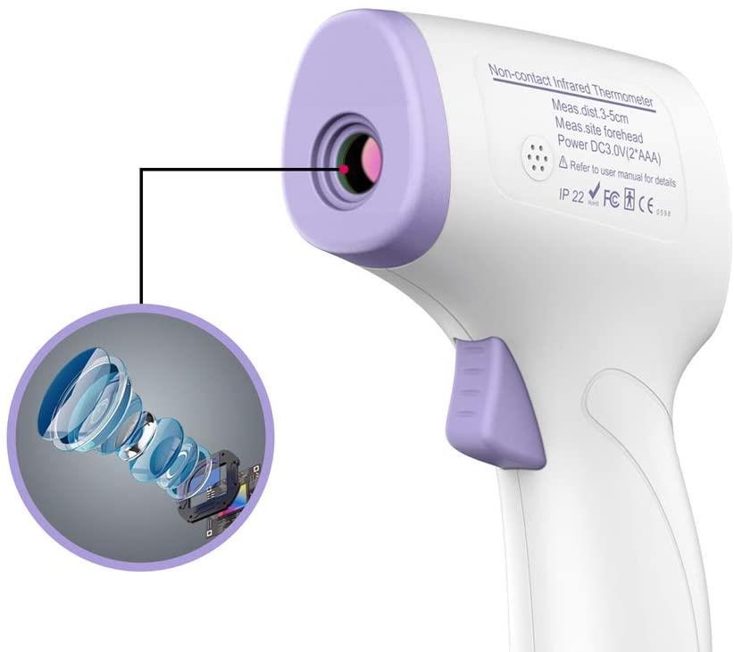 No Touch Infrared Forehead Thermometer for Baby and Adult Purple