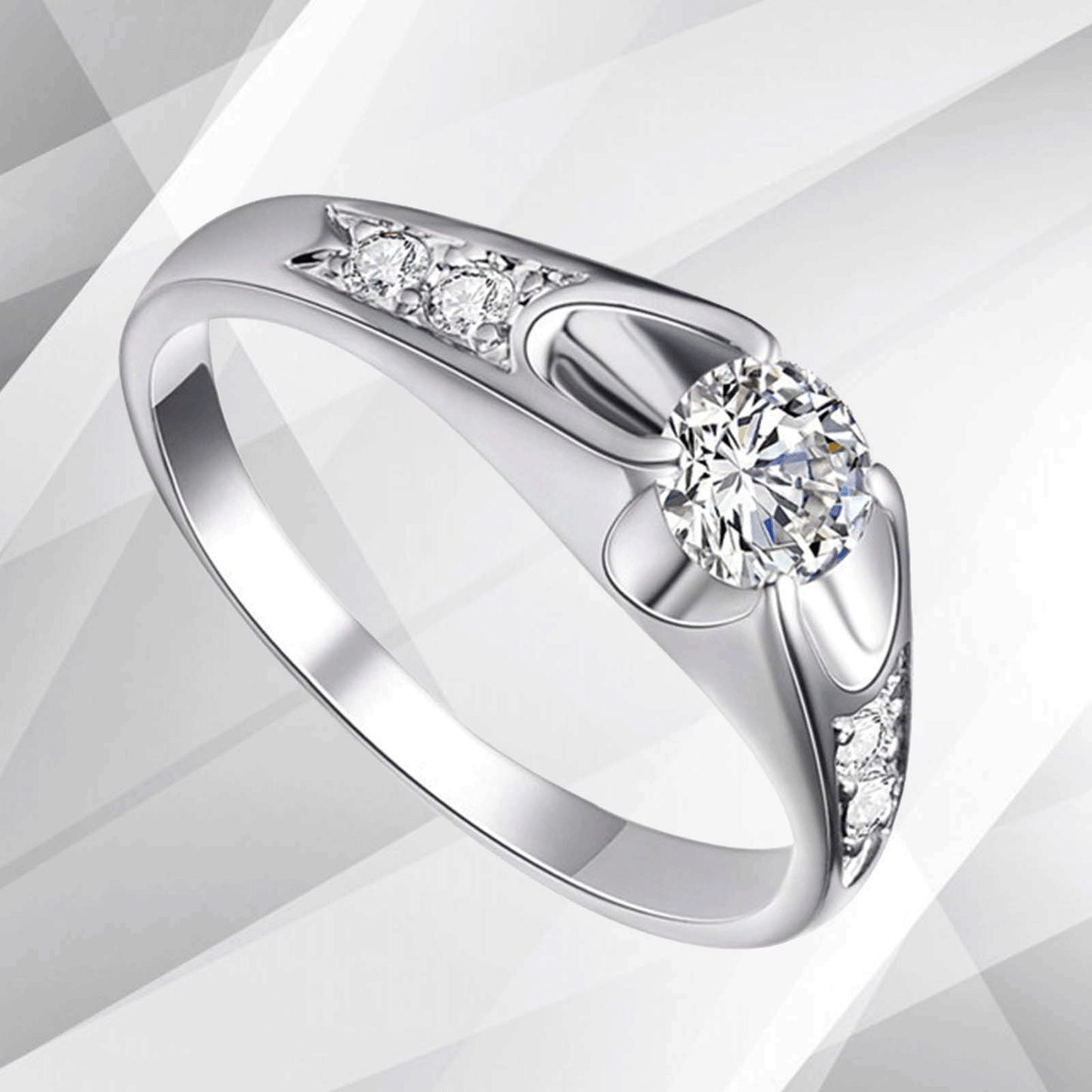 1.8Ct Round-Cut Diamond Solitaire Bridal Engagement Ring 18Ct White Gold Finish