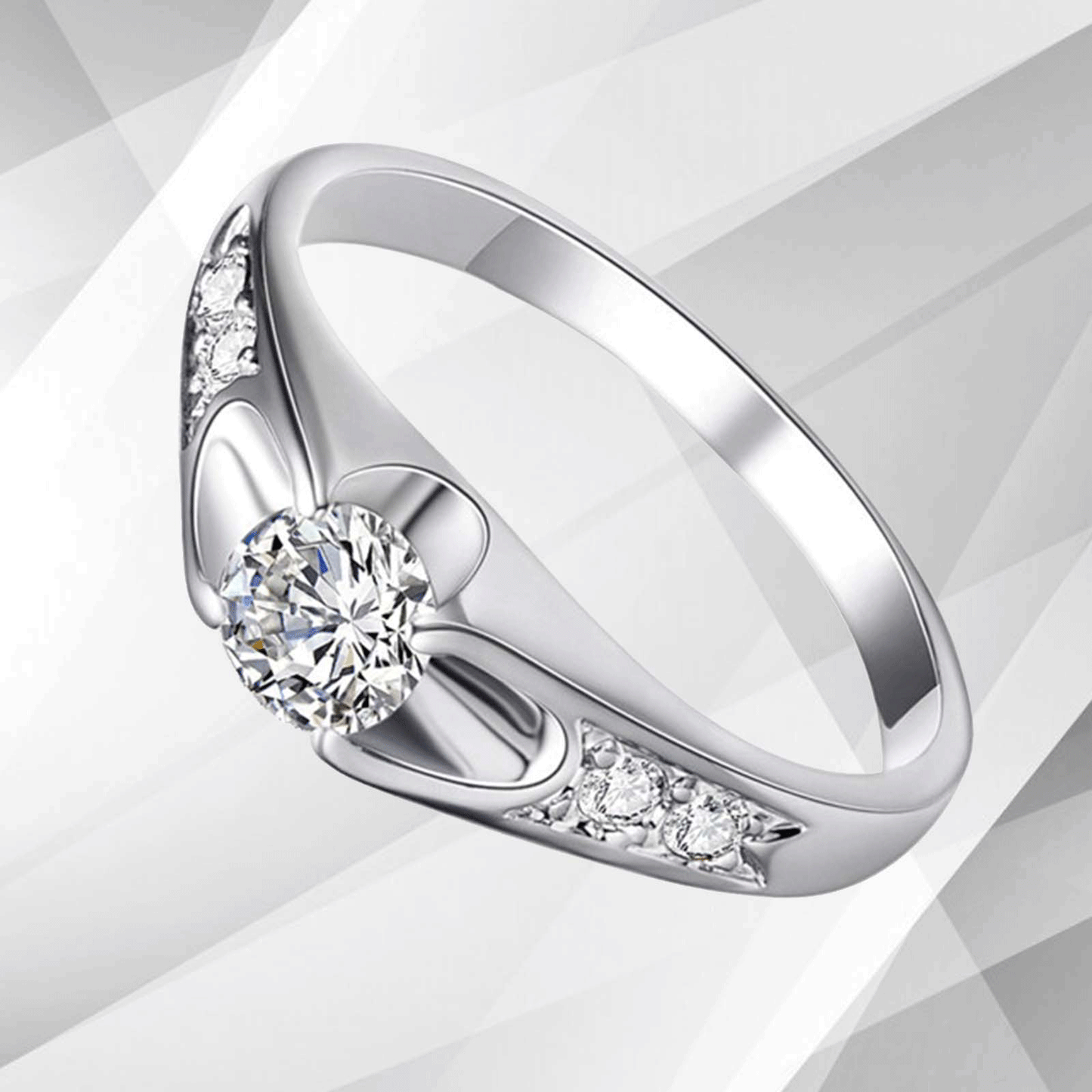1.8Ct Round-Cut Diamond Solitaire Bridal Engagement Ring 18Ct White Gold Finish
