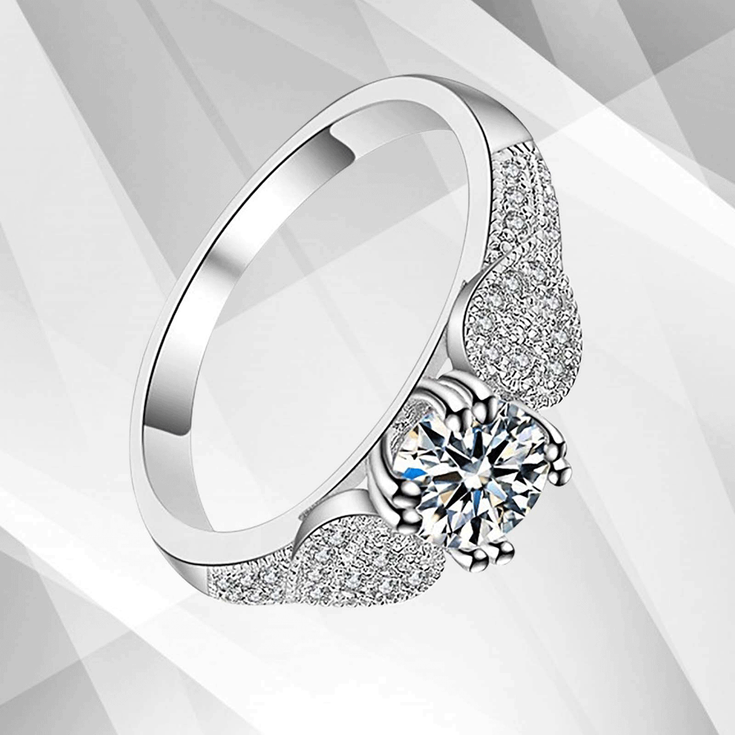 2.0Ct Round-Cut Diamond Solitaire Bridal Engagement Ring 18Ct White Gold Over