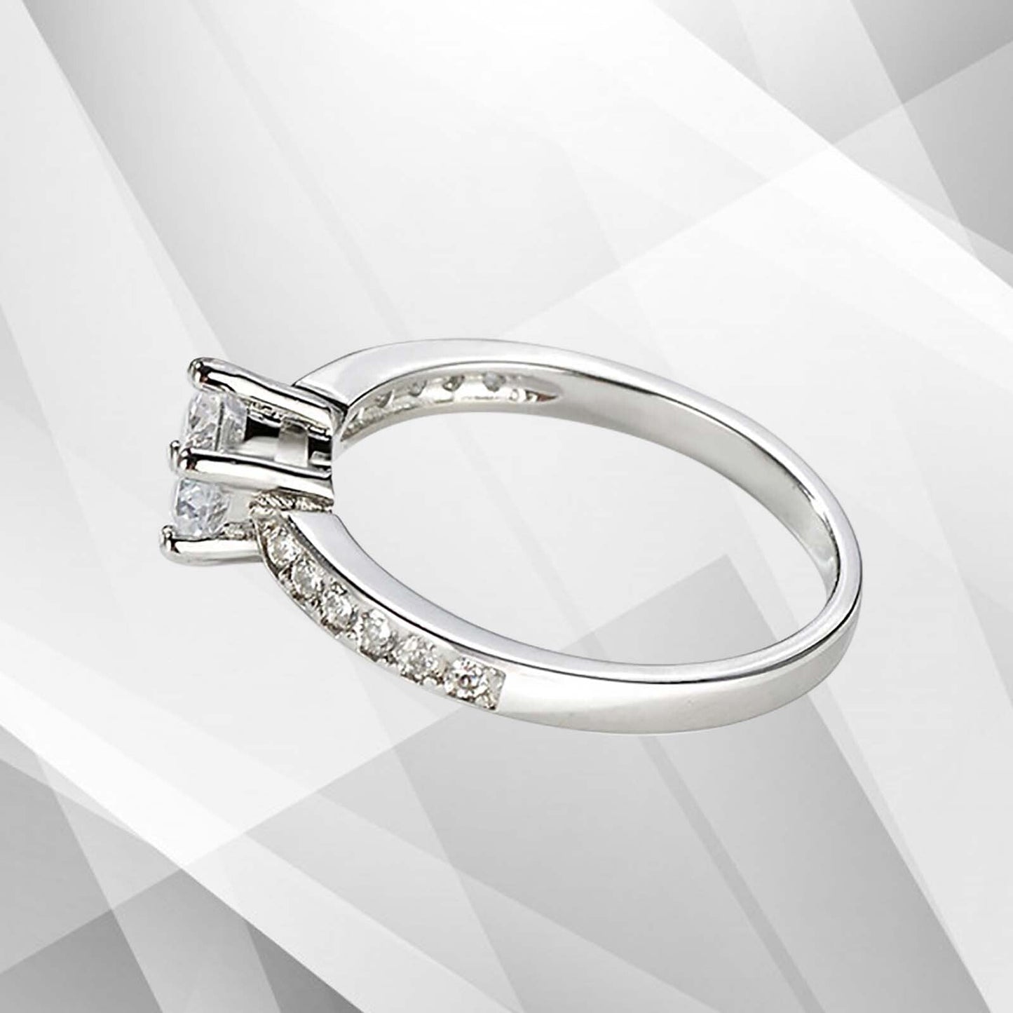 2.0Ct Round-Cut Diamond Solitaire Bridal Engagement Ring 18Ct White Gold Over