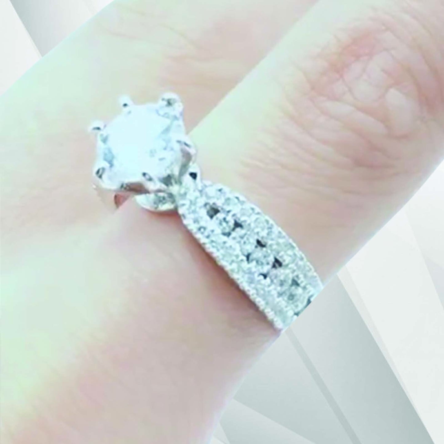 2.0Ct Round-Cut CZ Diamond Solitaire Bridal Engagement Ring 18K White Gold Over