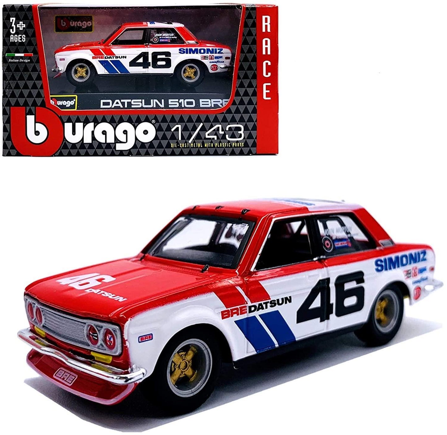 Burago Datsun 510 Bre 1:43 Diecast Model Car