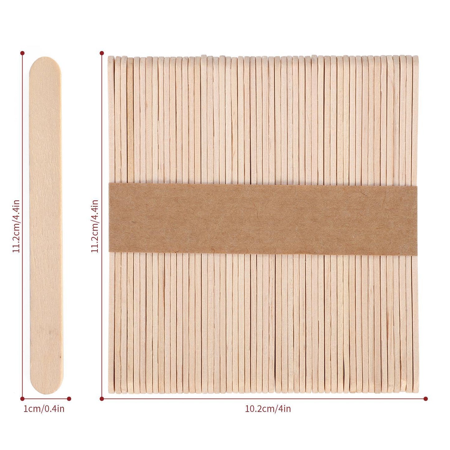 50pcs Natural Wooden Lolly Sticks For Desserts Kids DIY Art Project and Crafts
