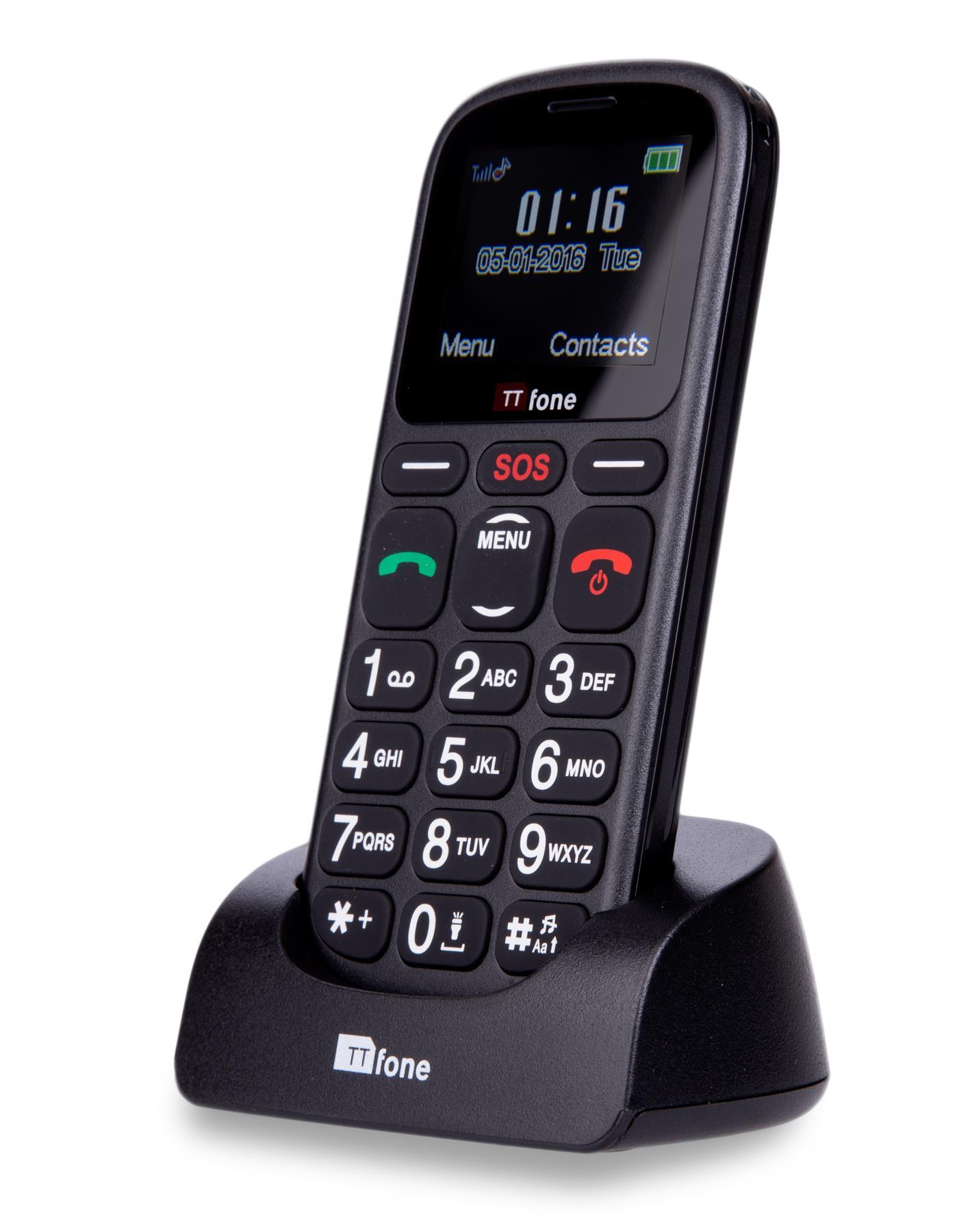 TT100 Comet Big Button Mobile Phone Eldery & SOS Button & Dock Charger & Vodafone Sim Card