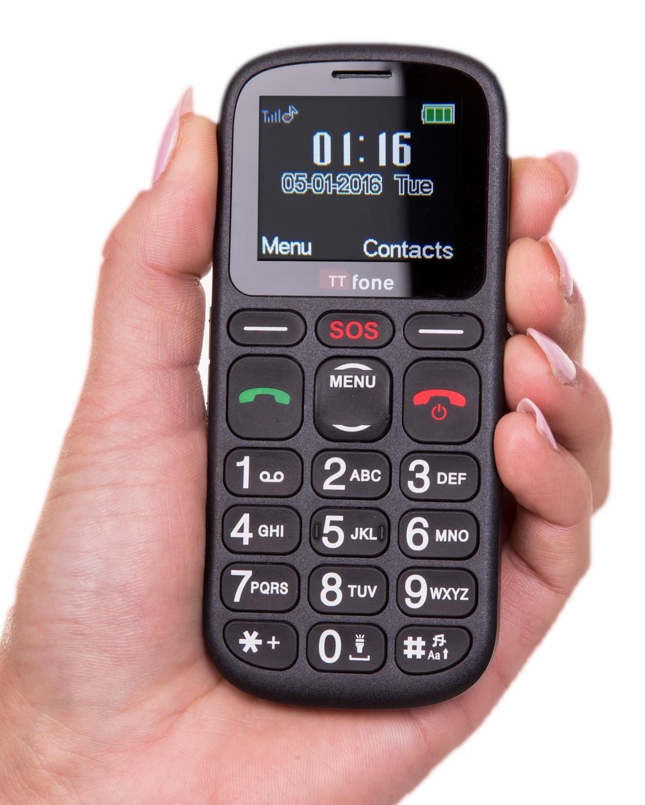TT100 Comet Big Button Mobile Phone Eldery & SOS Button & Dock Charger & Vodafone Sim Card