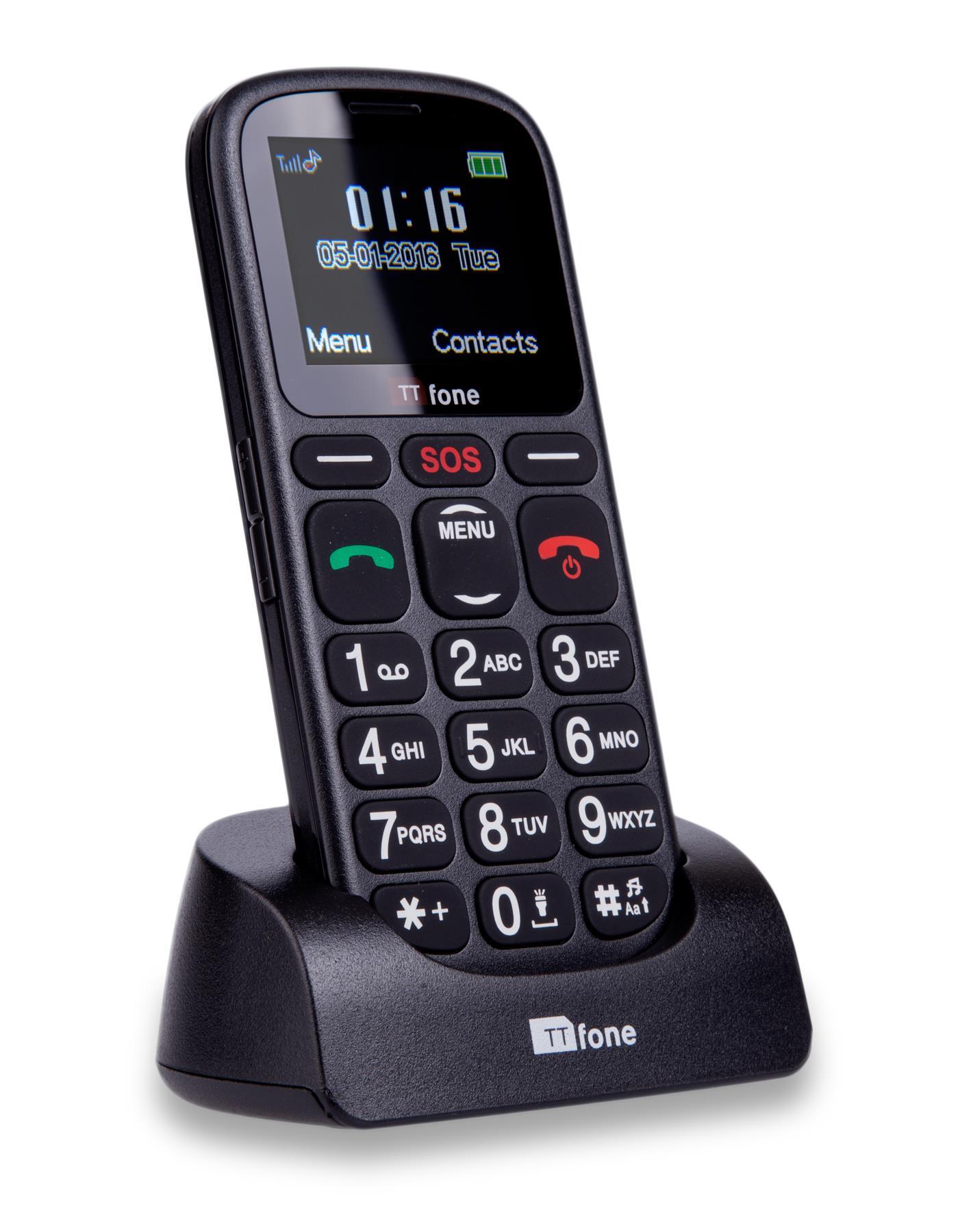 TT100 Comet Big Button Mobile Phone Eldery & SOS Button & Dock Charger & Vodafone Sim Card