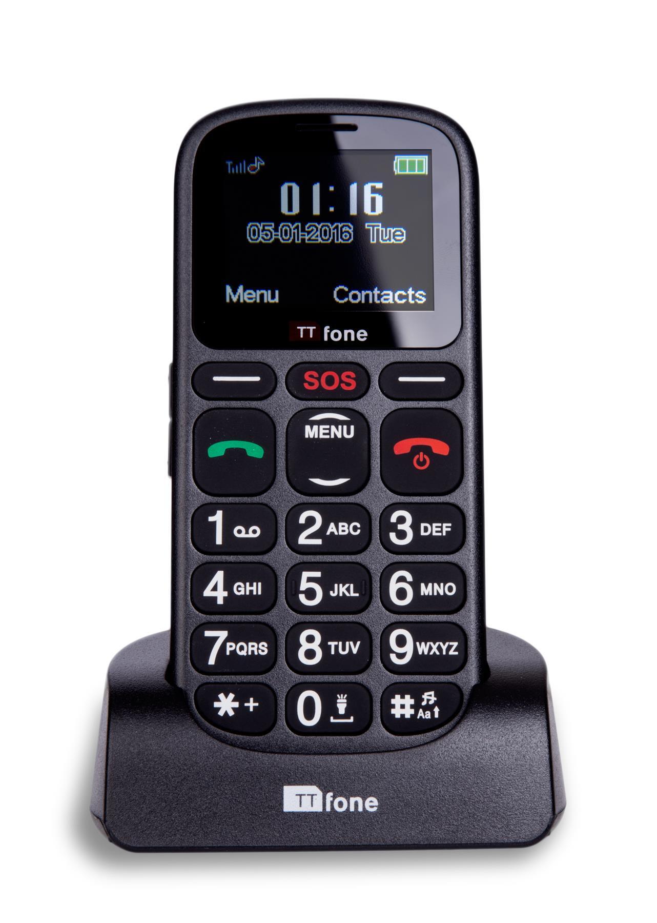 TT100 Comet Big Button Mobile Phone Eldery & SOS Button & Dock Charger & Vodafone Sim Card