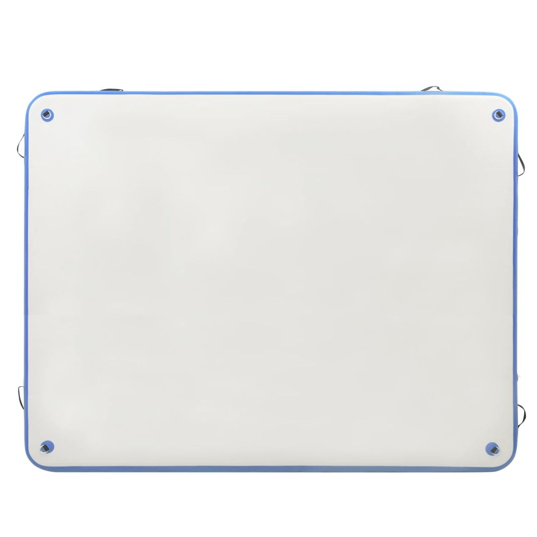 Inflatable Floating Deck Blue and White 300x300x15 cm