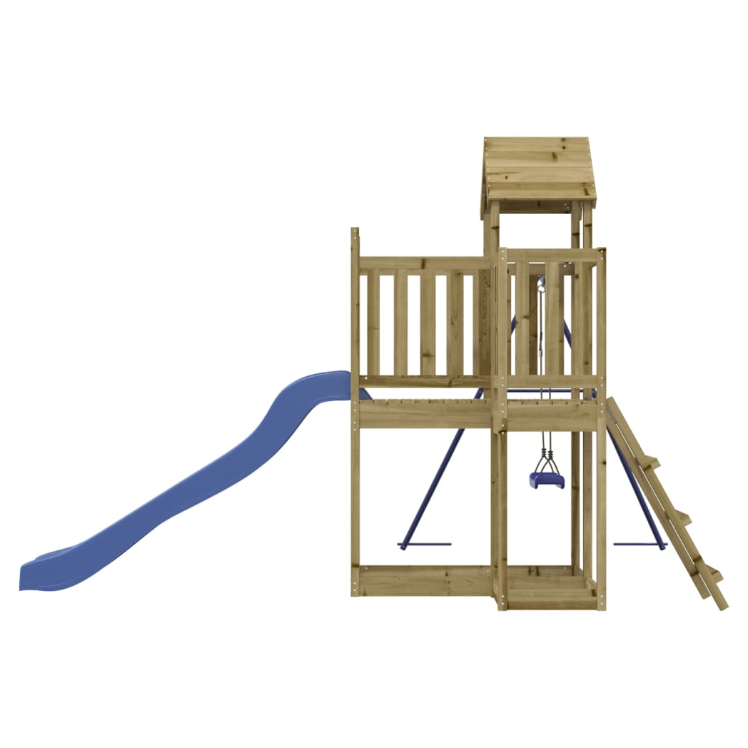 Playhouse with Slide Swing Impregnated Wood Pine