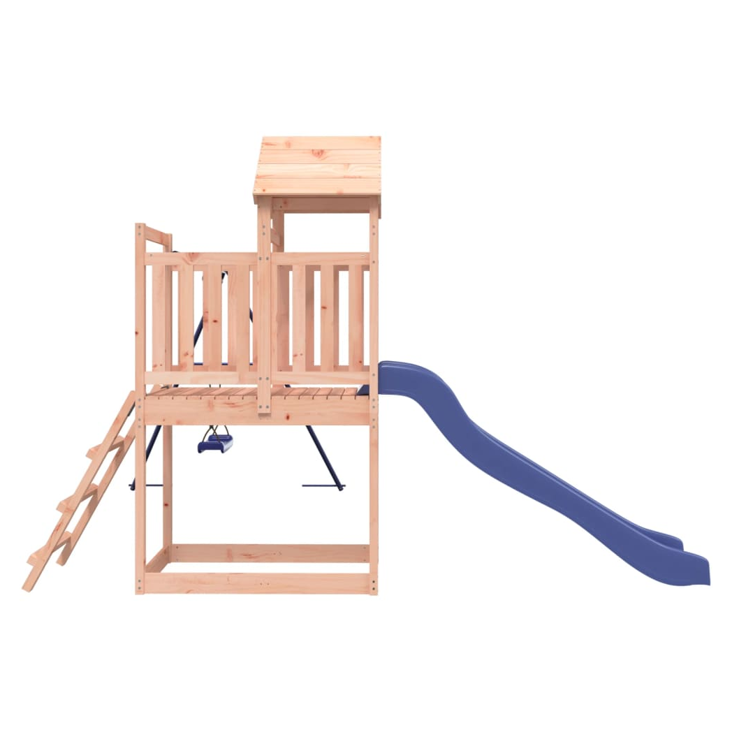Playhouse with Slide Swing Solid Wood Douglas