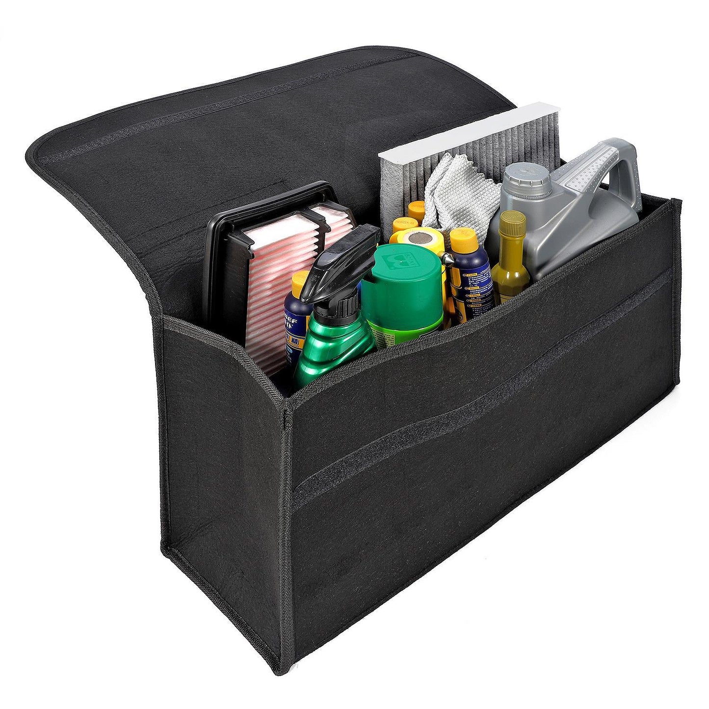 Black Large Anti Slip Car Trunk Boot Storage Organiser Case Tool Bag
