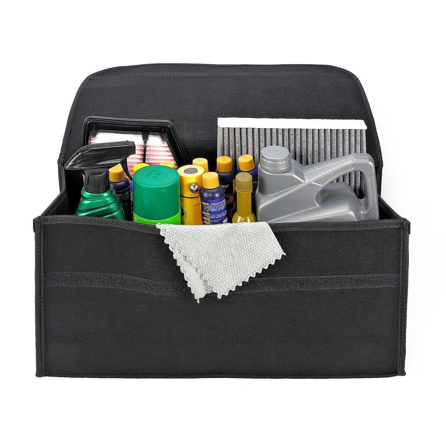 Black Large Anti Slip Car Trunk Boot Storage Organiser Case Tool Bag
