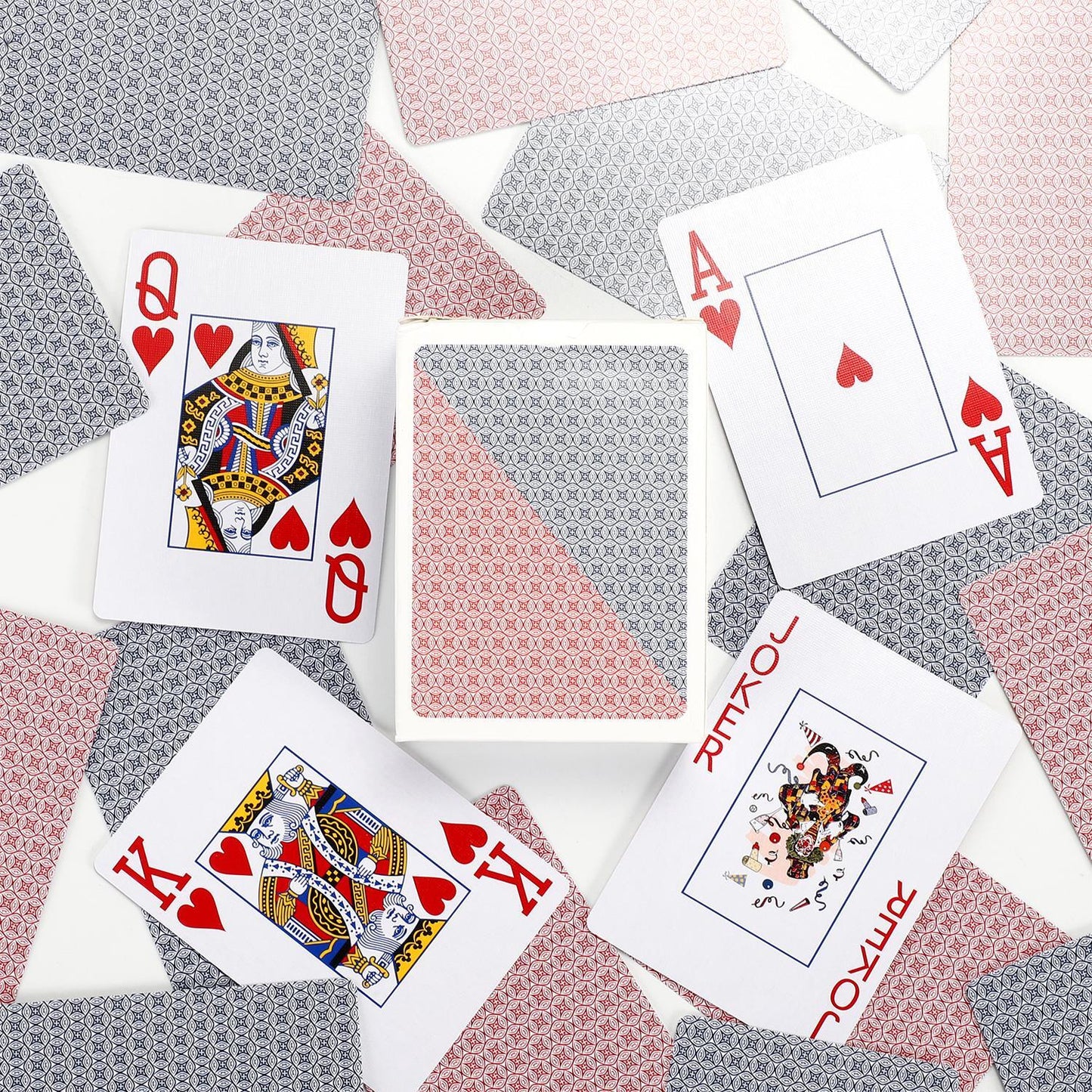 Traditional Check Poker Casino Plastic Coated Playing Cards 2 Decks