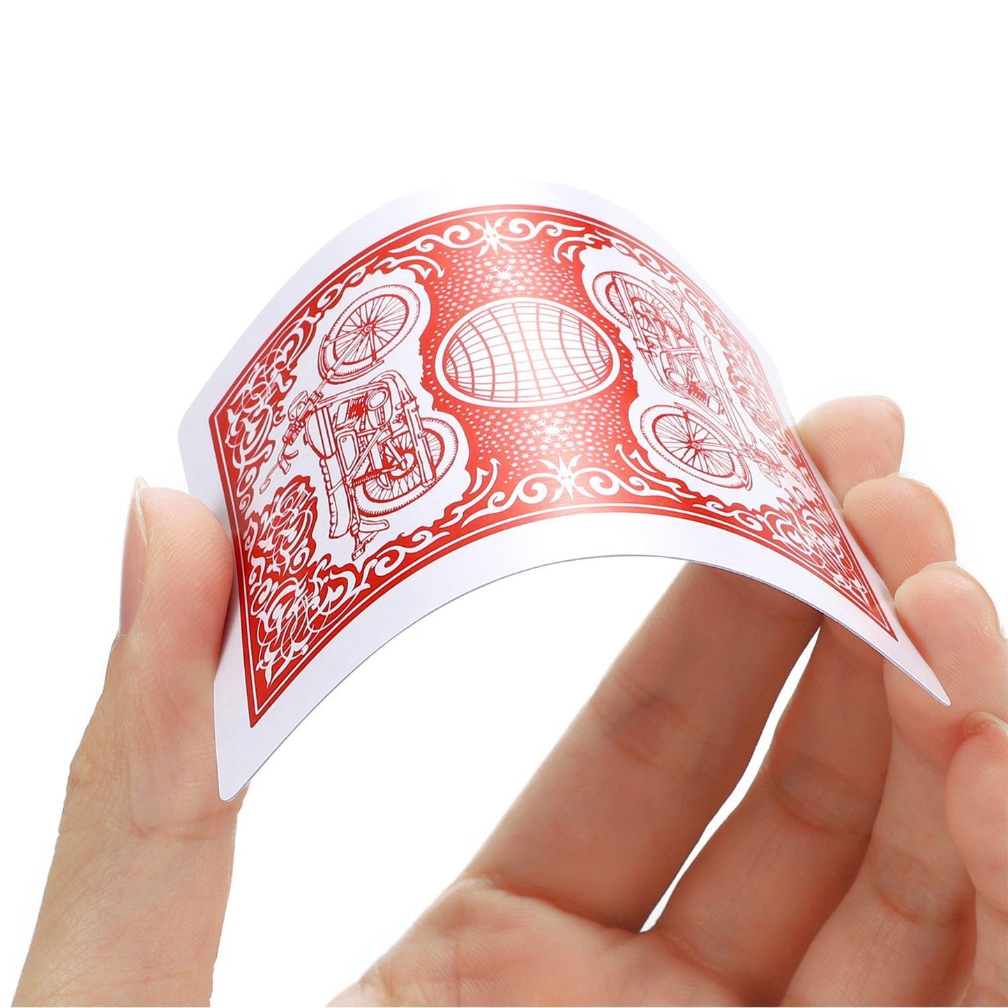 Traditional Motorbike Poker Casino Plastic Coated Playing Cards 4 Decks