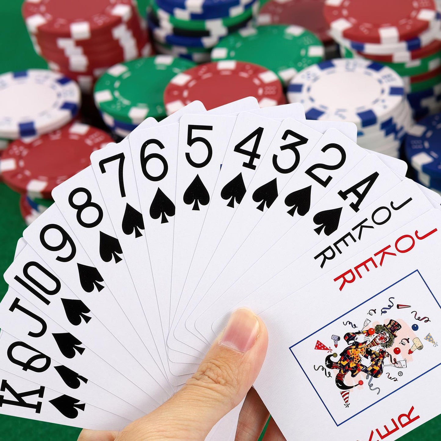 Traditional Motorbike Poker Casino Plastic Coated Playing Cards 4 Decks