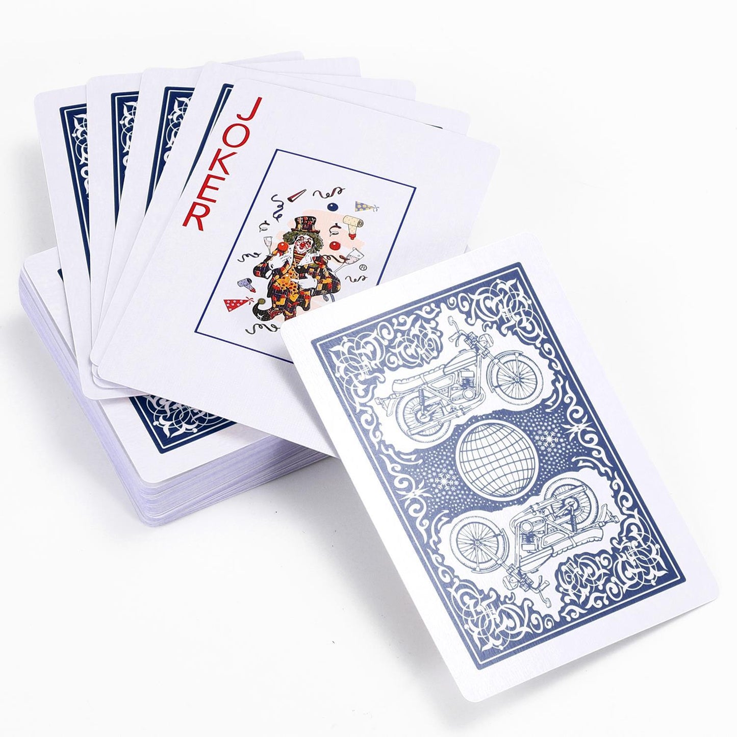Traditional Motorbike Poker Casino Plastic Coated Playing Cards 4 Decks