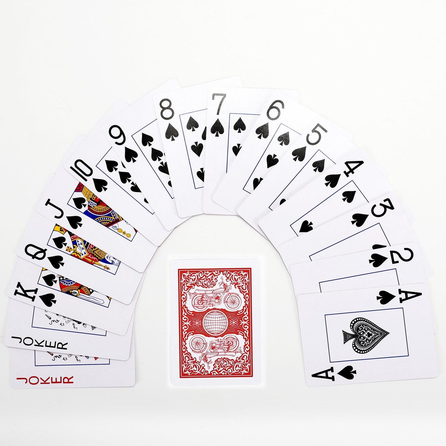 Traditional Motorbike Poker Casino Plastic Coated Playing Cards 6 Decks