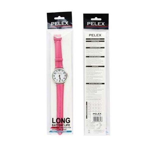 PELEX Unisex Large Dial Light Pink Strap Quartz Watch PLX-048-LP