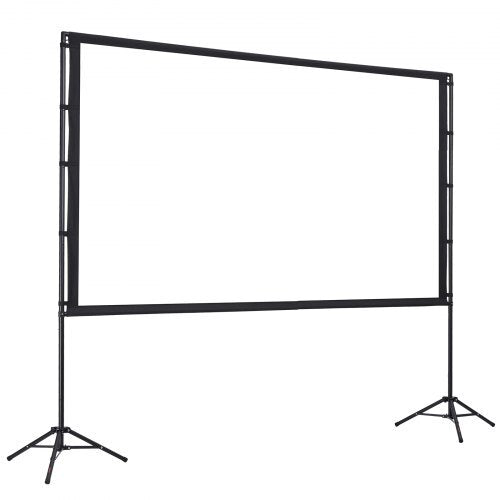 Tripod Projector Screen with 2 Stands 100 Inch 160? Wide Angle 4K HD 16:9