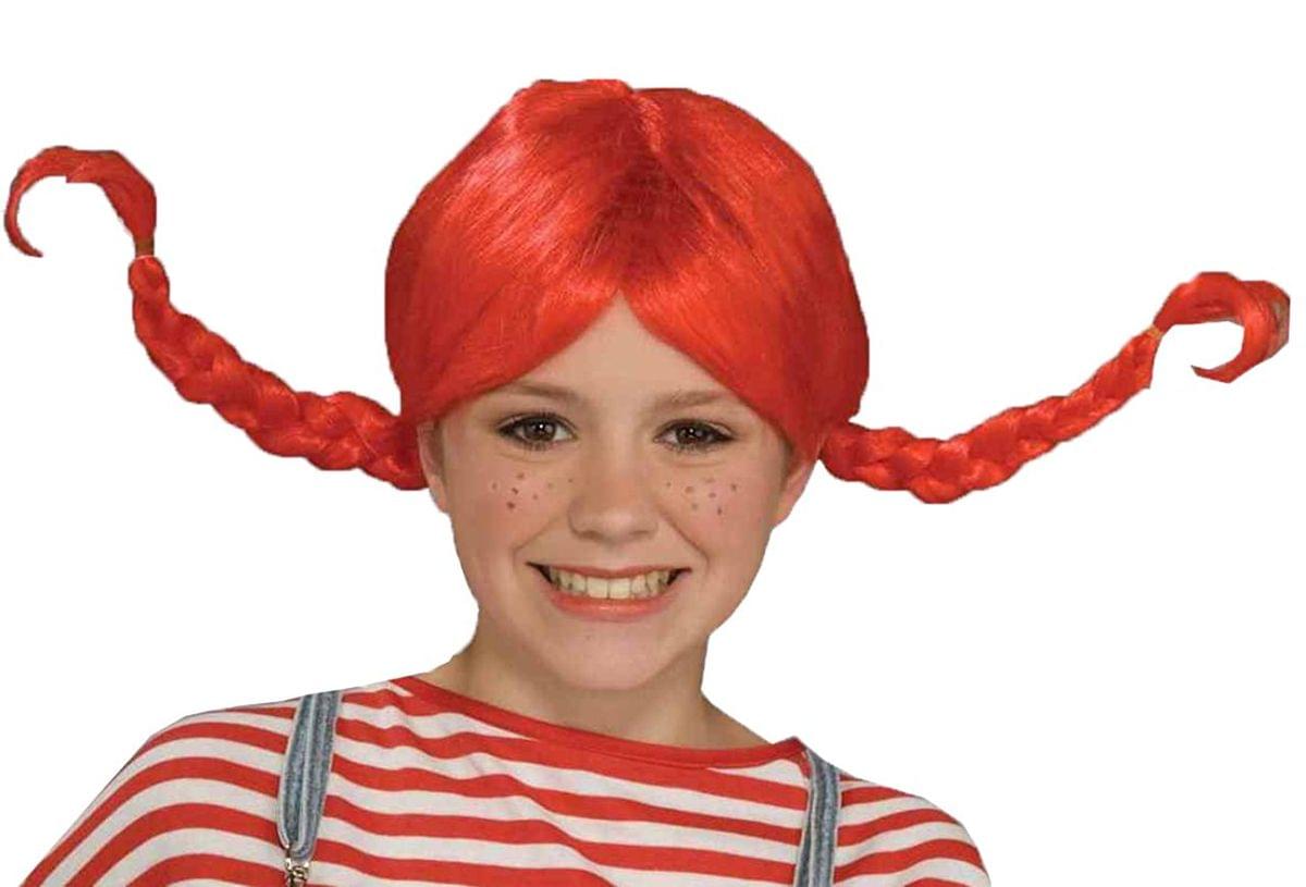 Pippi Longstocking Red Costume Wig