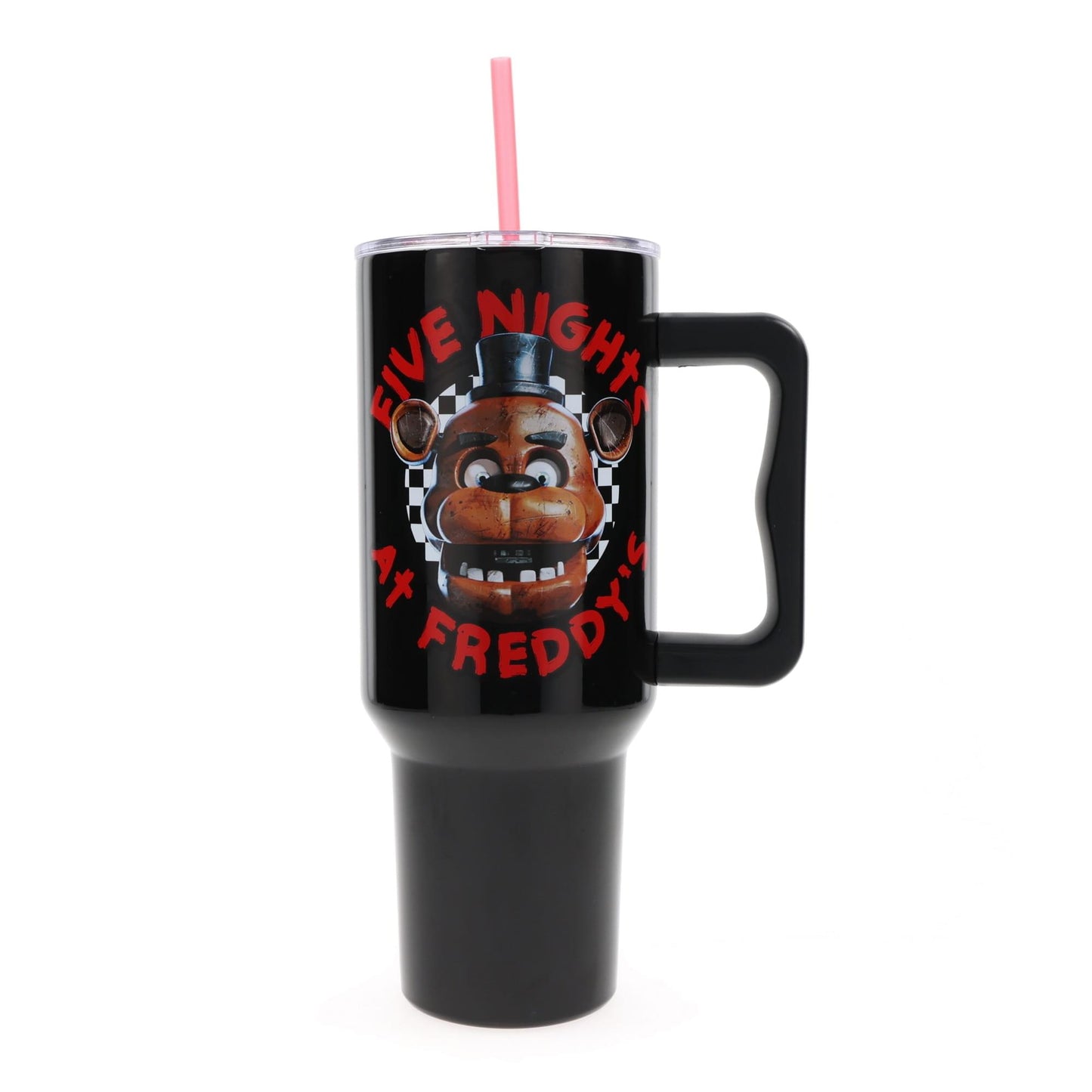 Five Nights At Freddy's Freddy Checkerboard 40-Ounce Stainless Steel Tumbler