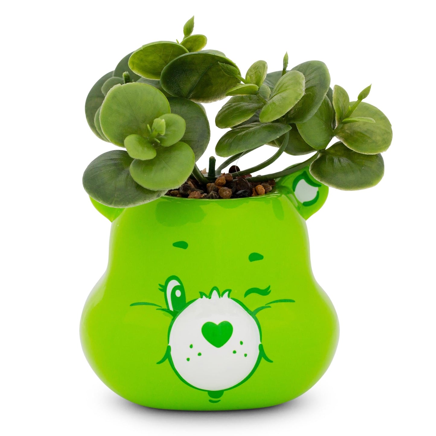 Care Bears Good Luck Bear 5-Inch Ceramic Mini Planter With Artificial Succulent