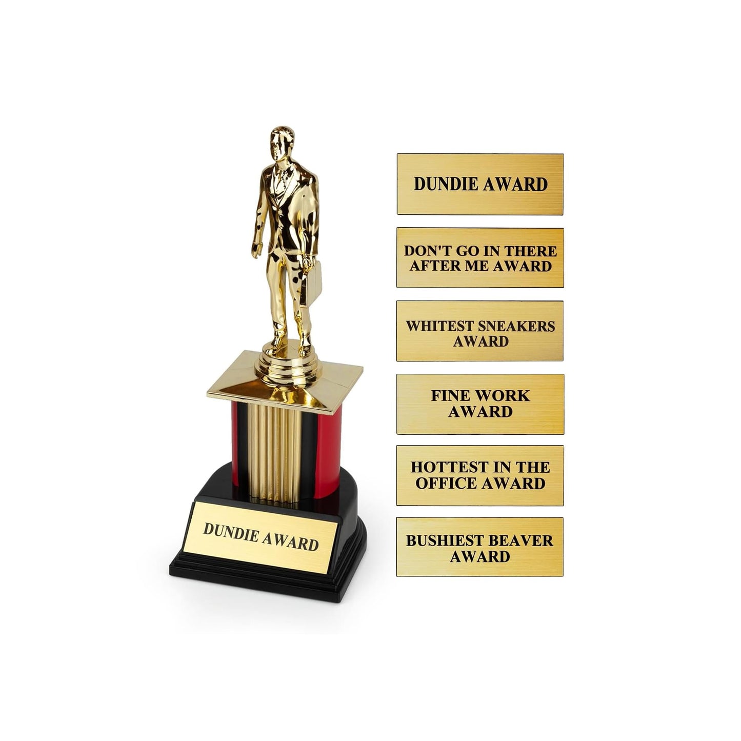 The Office Dundie Award Replica With 6 Interchangeable Plates | 8 Inches Tall