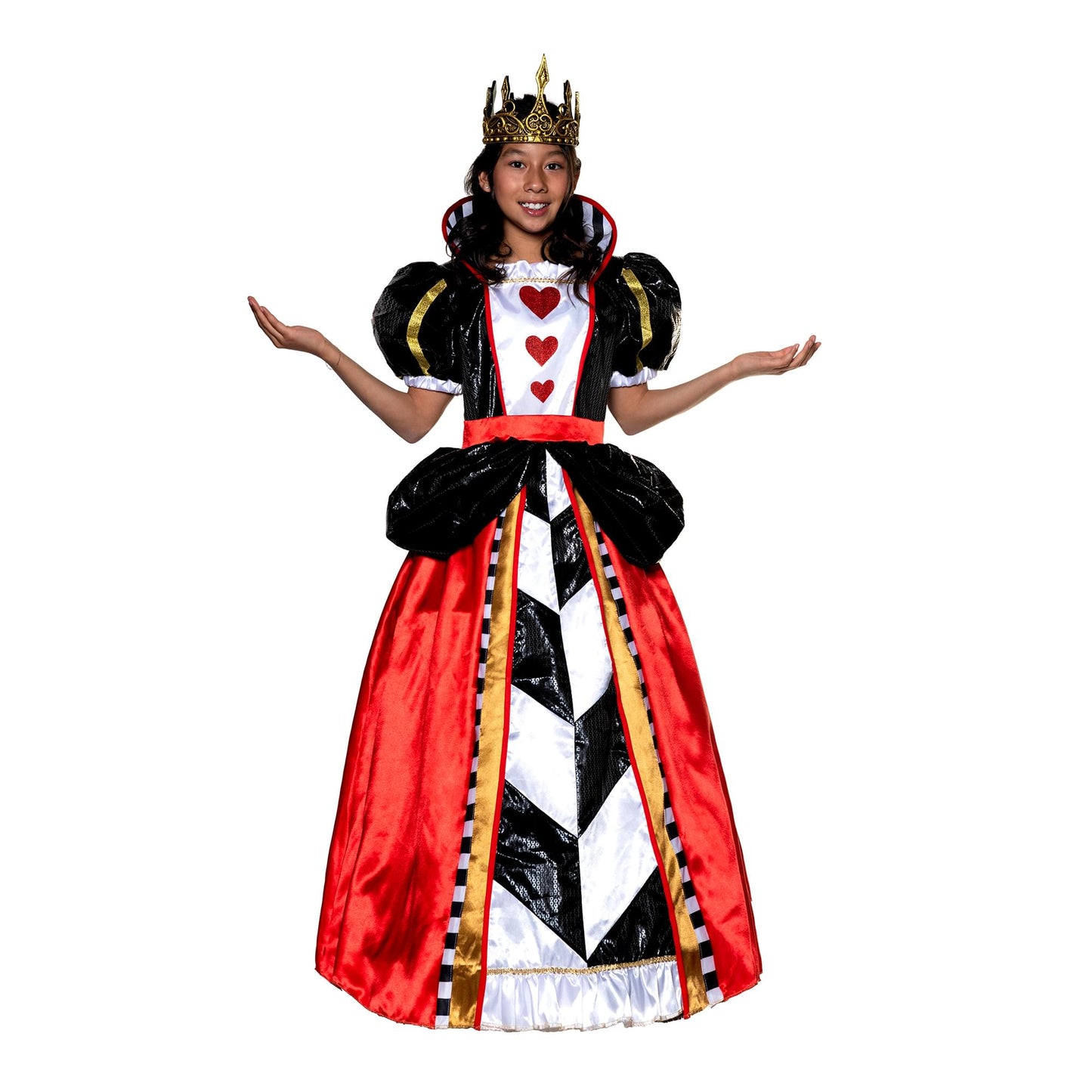 Alice in Wonderland Queen of Hearts Child Costume | L