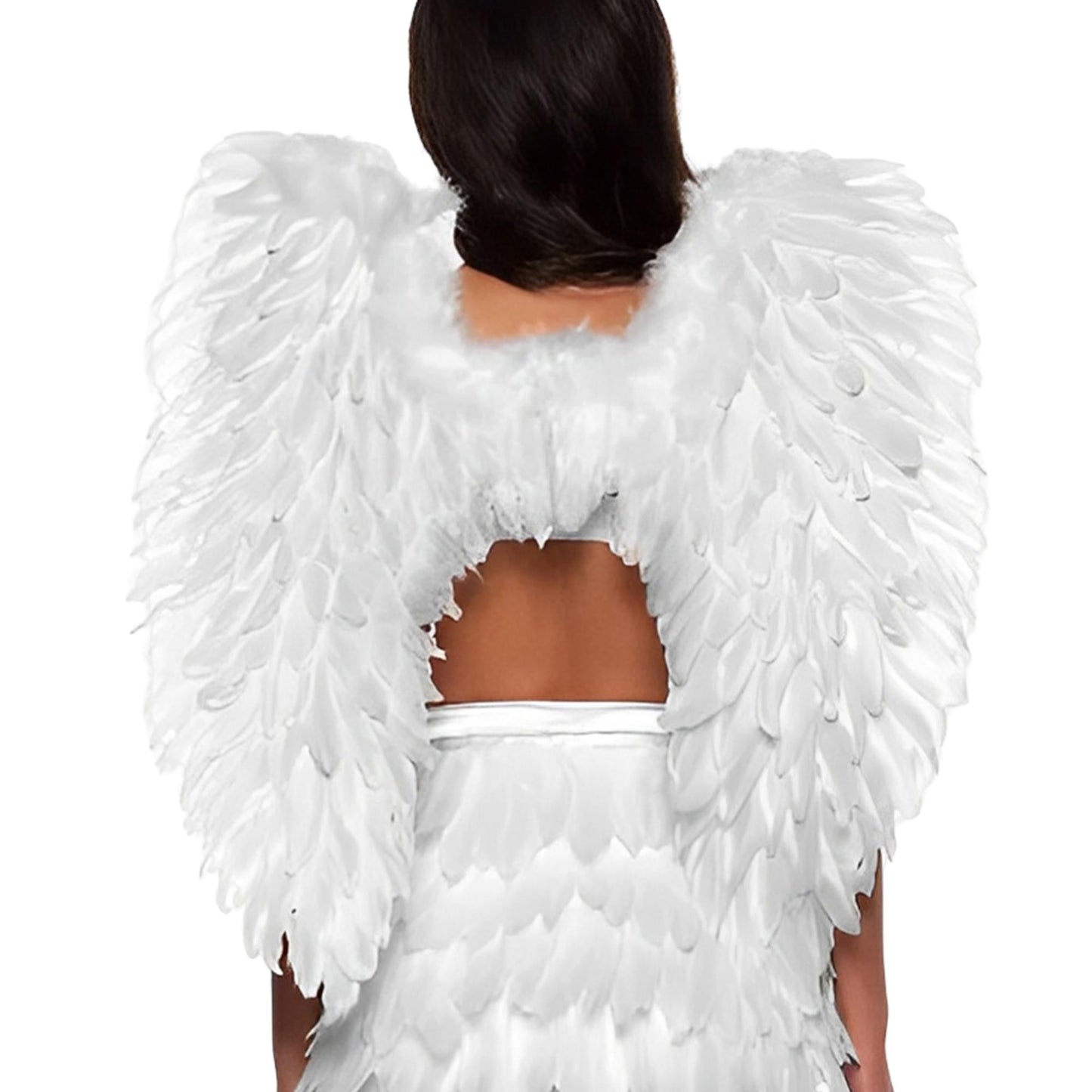 White Feather Wings Adult Costume Accessory