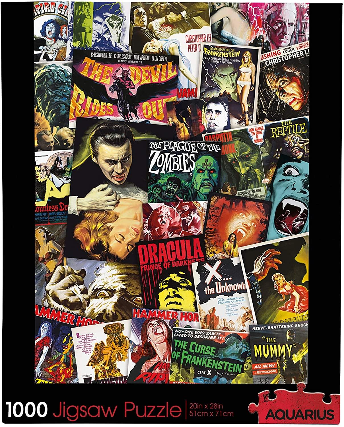 Hammer Classic Horror Movies Collage 1000 Piece Jigsaw Puzzle