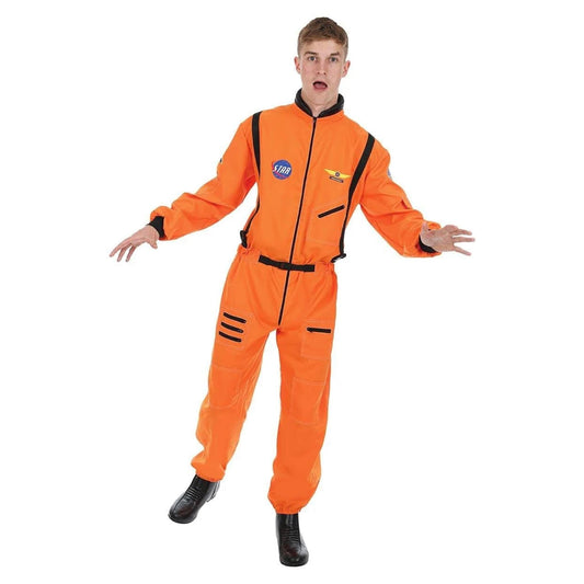 Men's Orange Astronaut Costume - Standard