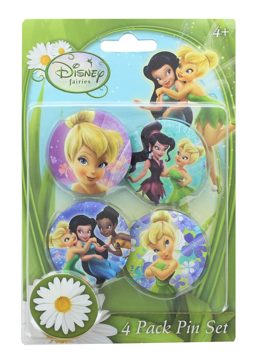 Disney Tinker Bell 1.25 Inch Collectible Button Pins | Set of 4